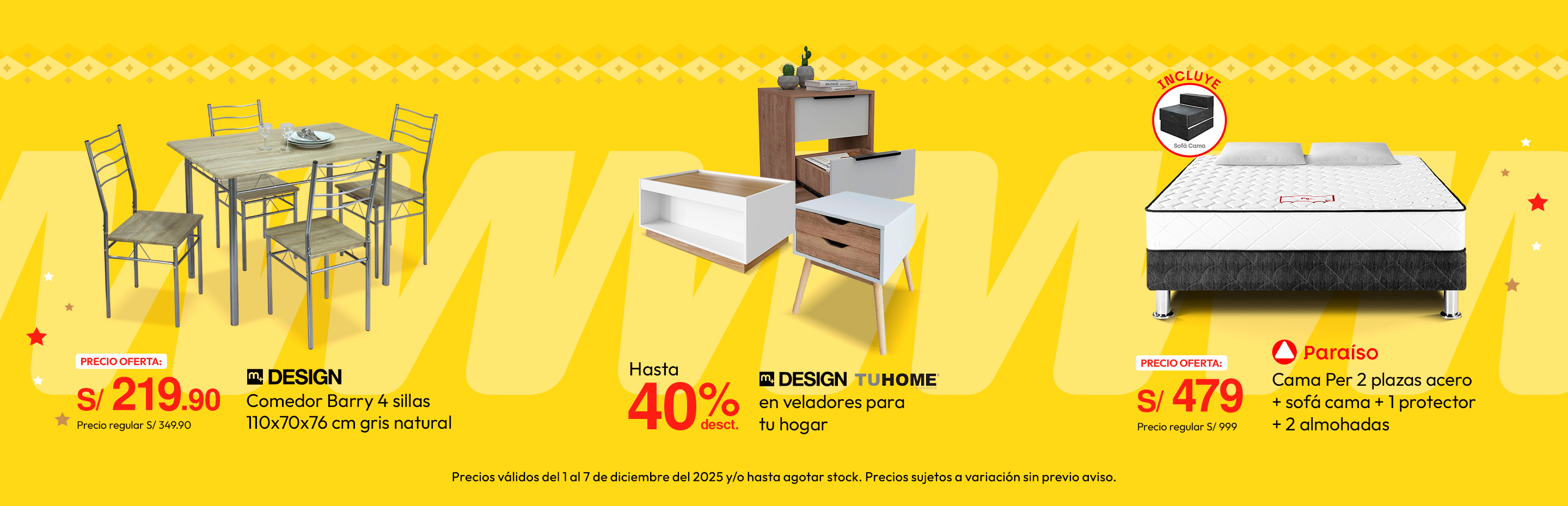 Comedor 4 Silla Barry M+Design 110x70x76cm Gris Natural