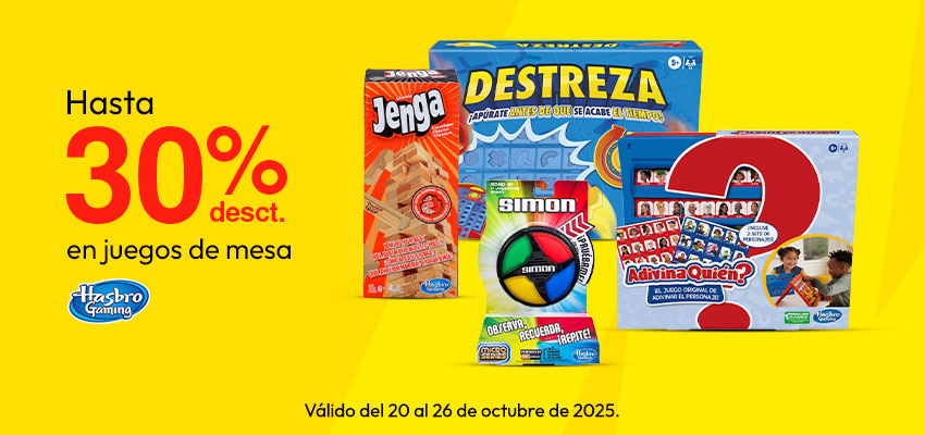 Hasta 30% de Desct. En Juegos de Mesa