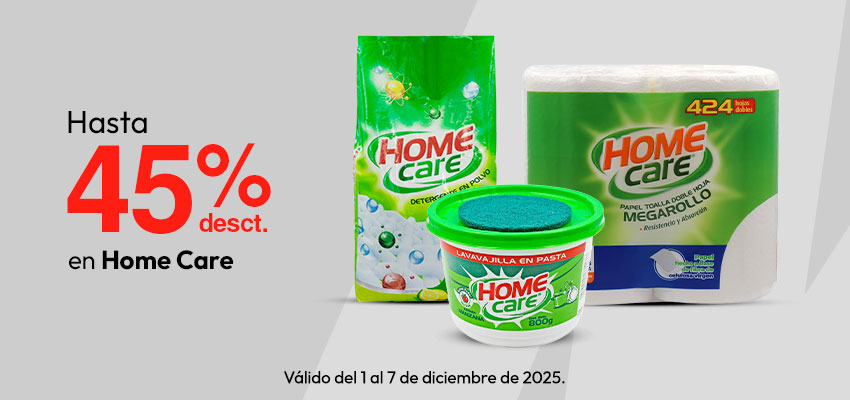 Hasta 45% desct en Home Care