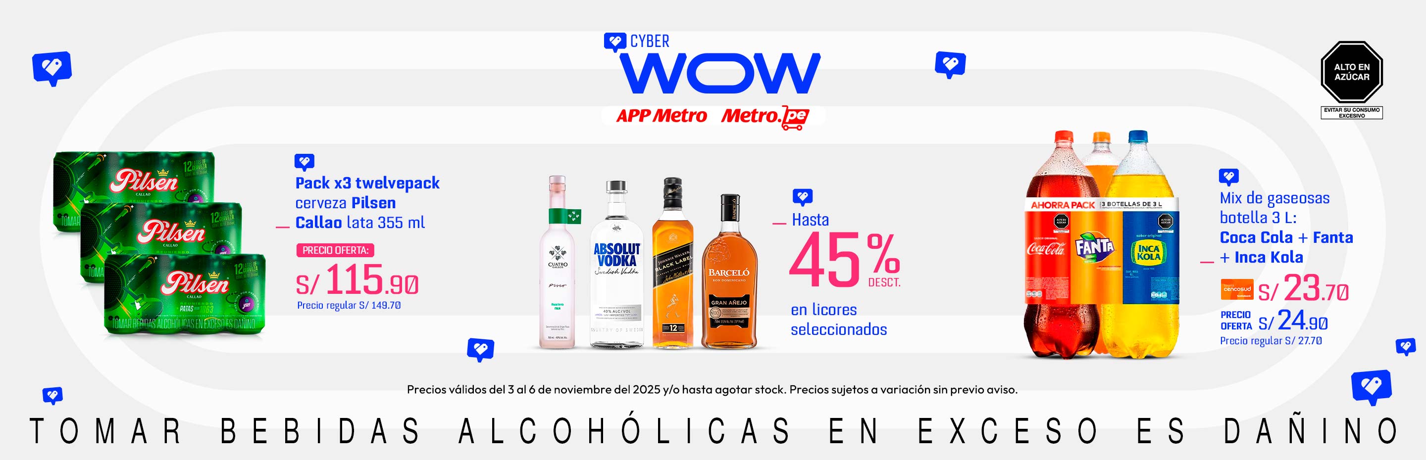 Pack x3 Twelvepack Cerveza Pilsen Callao Lata 355ml